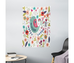 Ornate Bird and Flowers Tapestry