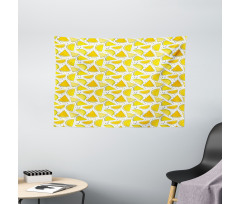 Yellow Color Palette Slices Wide Tapestry