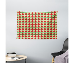 Triangle Watermelon Slices Wide Tapestry