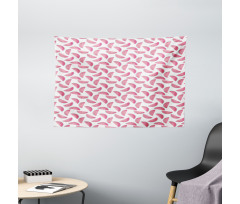 Watermelon Slices Pastel Tone Wide Tapestry