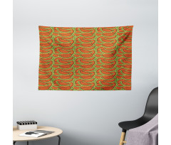 Doodle Watermelon Slice Wide Tapestry