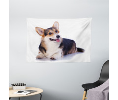 Pembroke Welsh Dog Lover Art Wide Tapestry