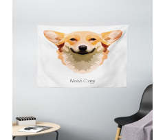 Friendly Funny Welsh Dog Art Wide Tapestry
