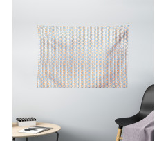 Simple Bicolour Flowers Leaf Wide Tapestry