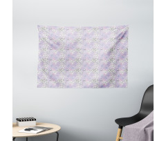 Dreamy Flowers and Buds Wide Tapestry