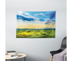 Sunset in Tuscany Rural Wide Tapestry