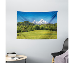 Bavarian Alps Village Wide Tapestry