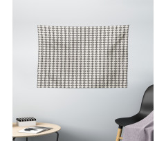 Grunge Striped Rhombuses Wide Tapestry