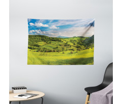Tuscany Italy Farms Wide Tapestry