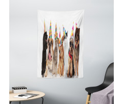 Party Animals in Hats Tapestry