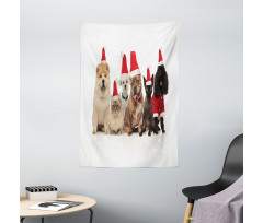 Team of Pets Panting Tapestry