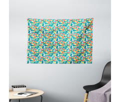 Energetic Kitten Wide Tapestry