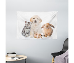 Bunny Piglet Staring Wide Tapestry