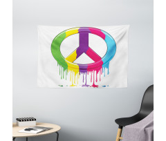 Peace Themed Wide Tapestry