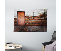 Frame on Old Brick Wall Wide Tapestry