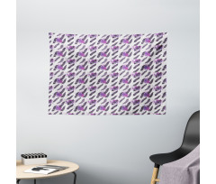 Creative Plume and Splashes Wide Tapestry