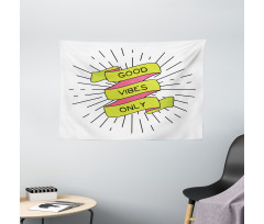 Positive Words Rays Wide Tapestry