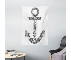 Anchor Shape Flower Tapestry