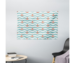 Pattern Anchor Stripe Wide Tapestry