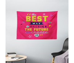 Motivational Typography Wide Tapestry