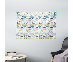 Childish Car Pattern Wide Tapestry