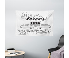 Optimistic Winner Slogan Wide Tapestry