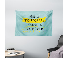 Victory is Forever Text Wide Tapestry