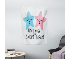 Dreams Stars Kiss Tapestry