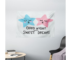 Dreams Stars Kiss Wide Tapestry