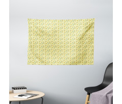 Buttercup Daffodil Branches Wide Tapestry