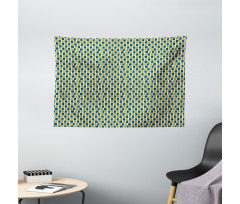 Bicolour Wavy Squares Wide Tapestry