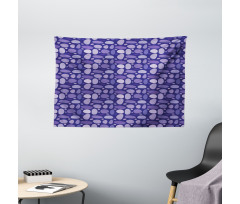 Retro Ellipse Hippie Spots Wide Tapestry