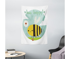 Bee Happy Doodle Tapestry