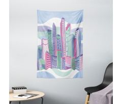 Funny Buildings in City Tapestry