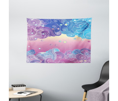 Clouds and Stars Wide Tapestry