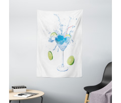 Martini Splashing Lime Tapestry