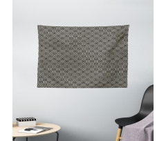 Repeating Floral Geometric Wide Tapestry