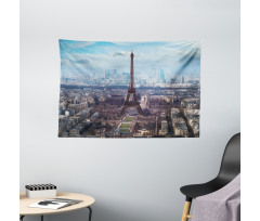 View of Eiffel Tower Wide Tapestry