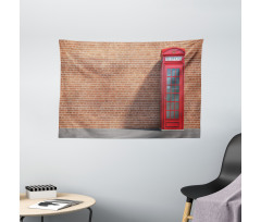 Telephone Kiosk Bricks Wide Tapestry