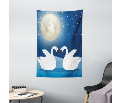 Moonlight Sky at Night Art Tapestry