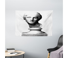 Woman Head Art Wide Tapestry