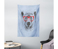 Whimsical Grunge Polar Bear Tapestry