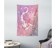 Eastern Elephant Zentangle Tapestry