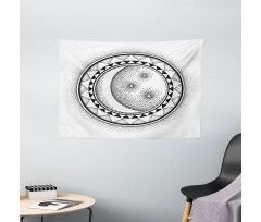 Magic Sun Stars Night Wide Tapestry