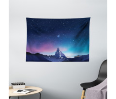 Aurora Borealis Mountain Wide Tapestry