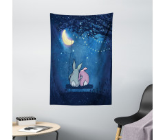 Rabbit Couple Art Tapestry