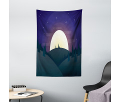 Night Forest Starry Sky Tapestry