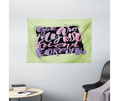 Vivid Words Lettering Wide Tapestry