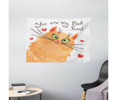 Kitten Motivation Wide Tapestry