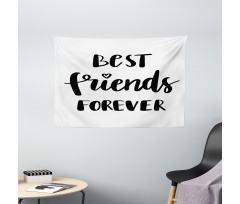 Monochrome Love Forever Wide Tapestry